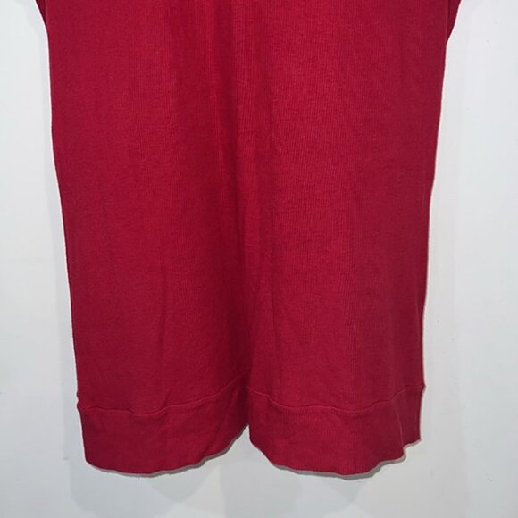 Love moschino red gold sequins vneck blouse size 10 - Picture 7 of 10